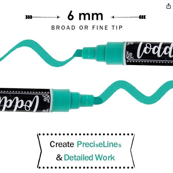 Loddie Doddie Liquid Chalk Markers for Chalkboard Pens 2 sets of 8 - Picture 9 of 9